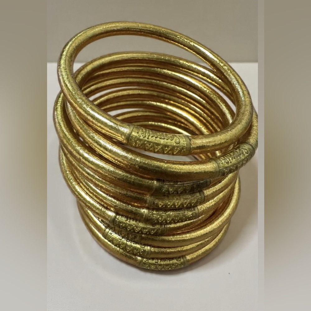 Buddha girl gold bracelet set